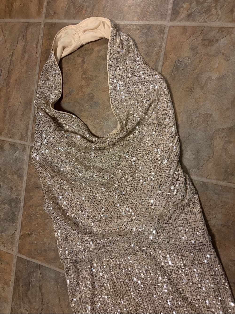 Lovers + Friends Ivory Sequin Halter Mini Dress - Picture 3 of 5